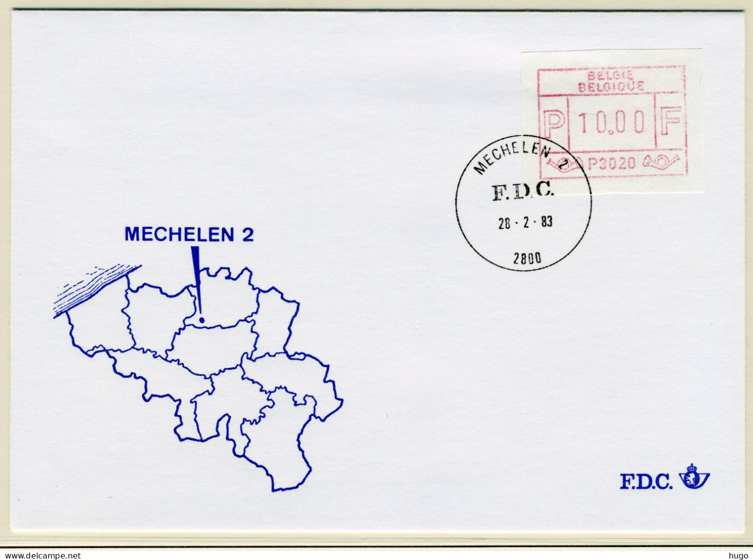 (B) ATM20 FDC Envelop 1983 - Mechelen 2 (P3020) - Other & Unclassified