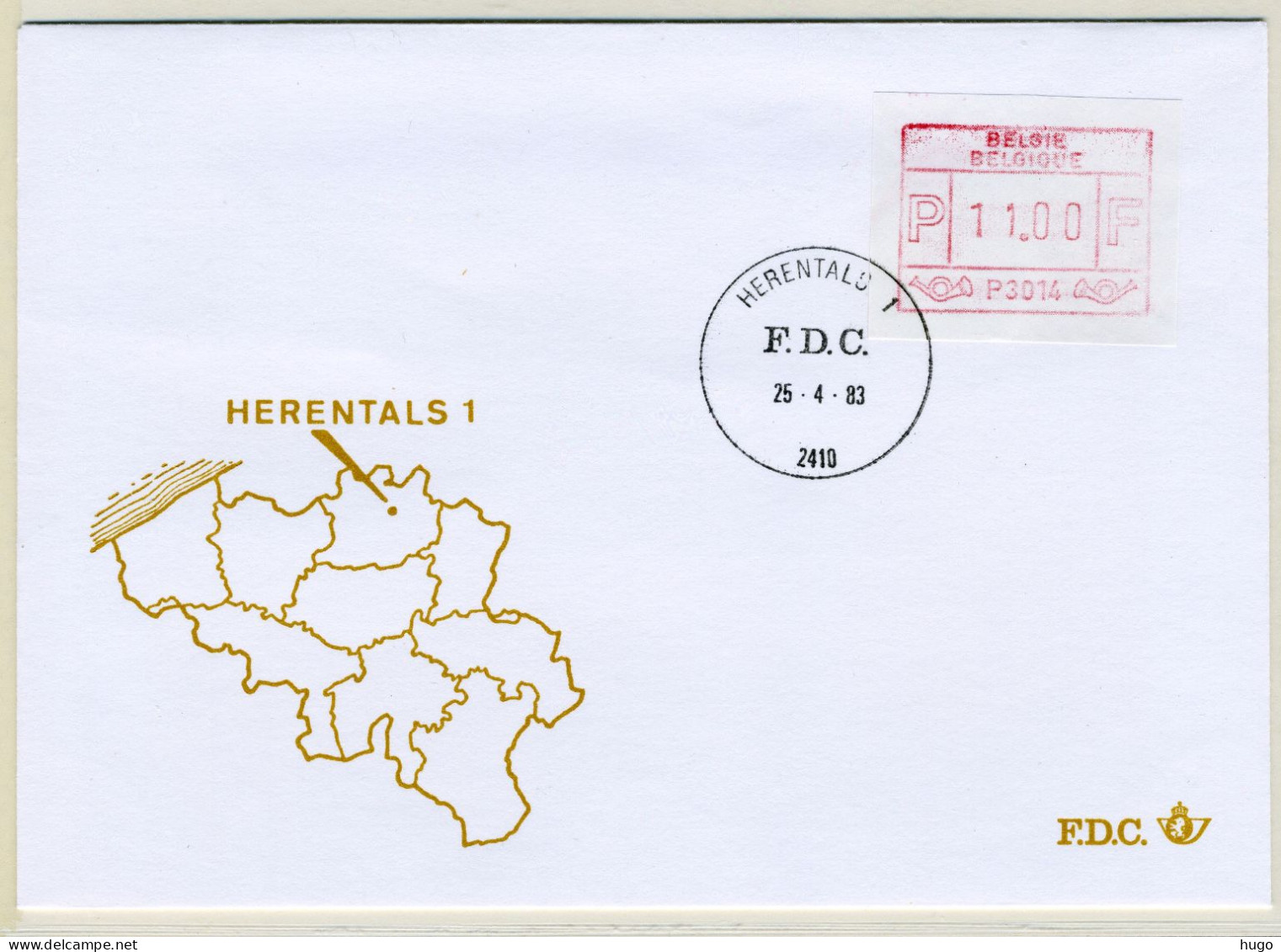 (B) ATM14 FDC Envelop 1983 - Herentals 1 (P3014) - Otros & Sin Clasificación