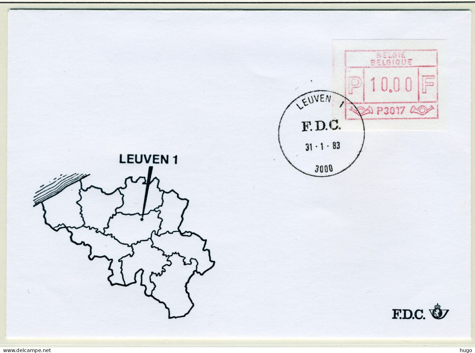 (B) ATM17 FDC Envelop 1983 - Leuven 1 (P3017) - Other & Unclassified