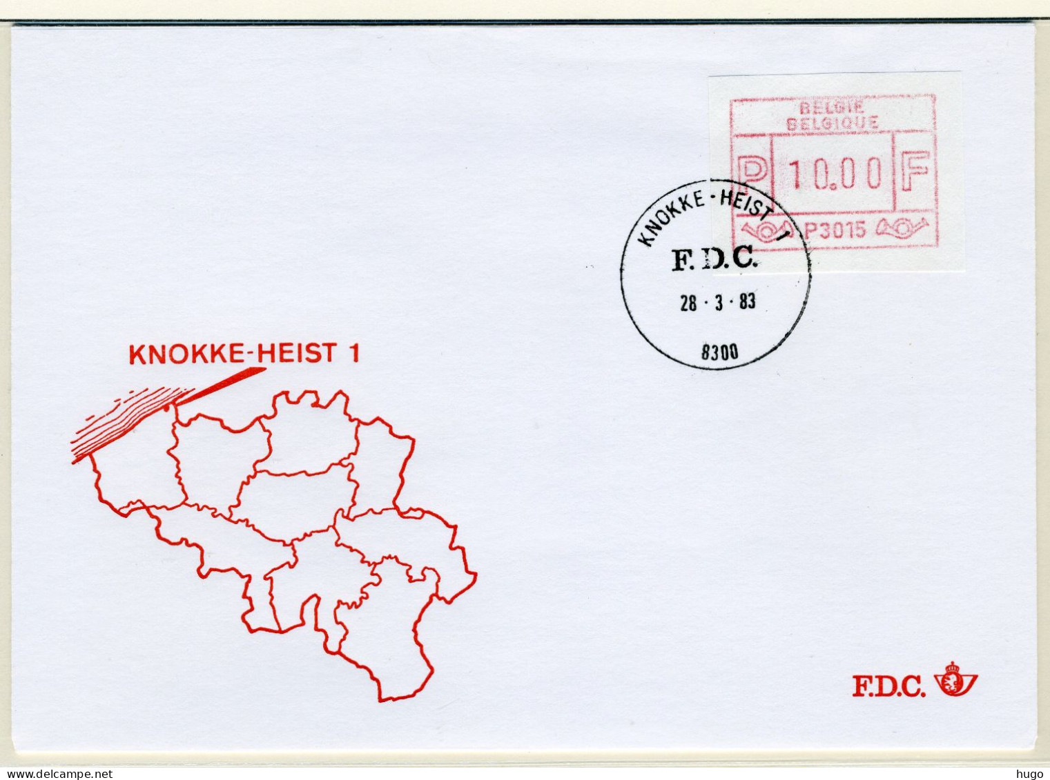 (B) ATM15 FDC Envelop 1983 - Knokke-Heist 1 (P3015) - Autres & Non Classés