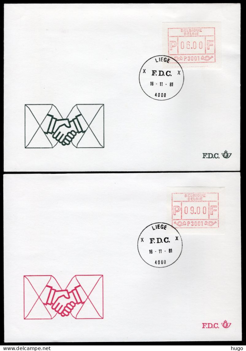 (B) ATM1 FDC Envelop 1981 - Set 6-9-14-59 BEF - 2 - Autres & Non Classés