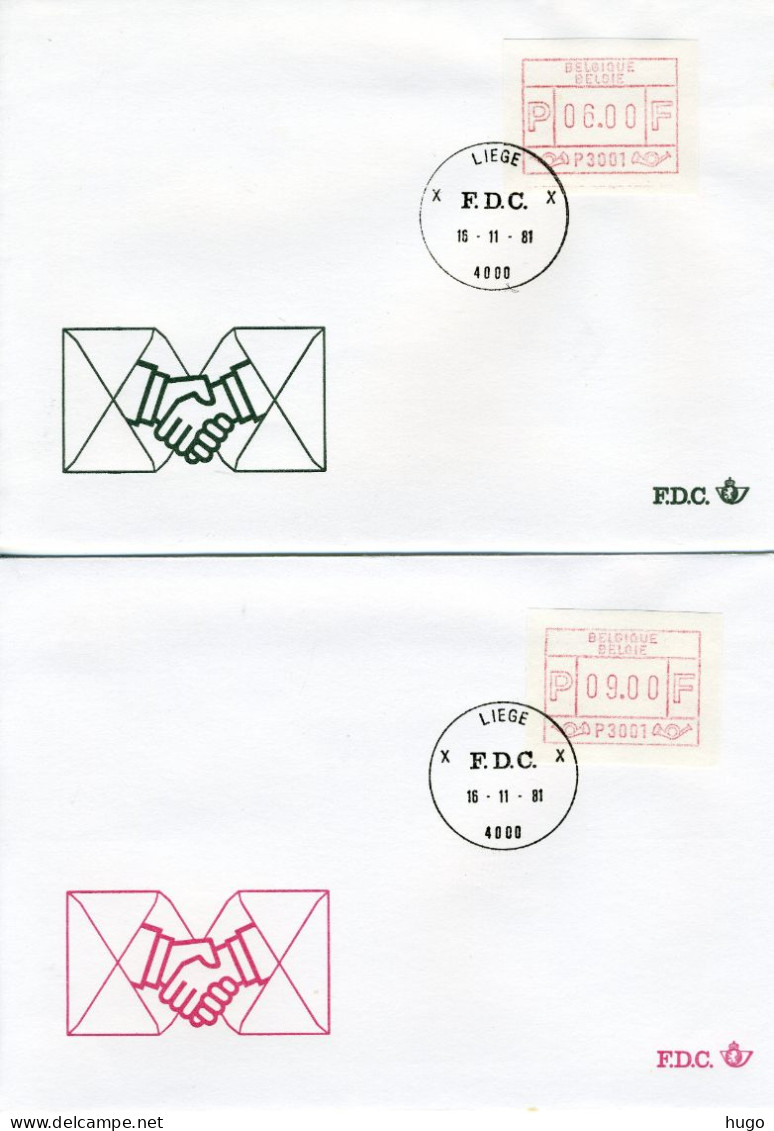 (B) ATM1 FDC Envelop 1981 - Set 6-9-14-59 BEF - Autres & Non Classés