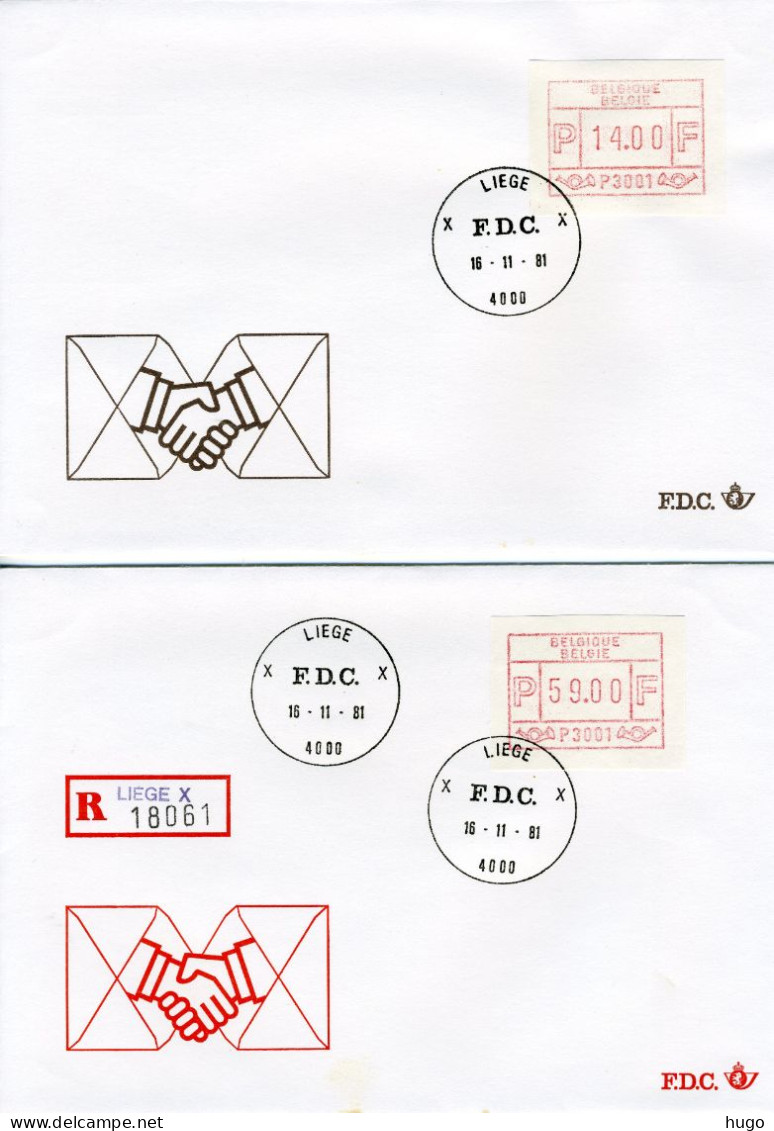 (B) ATM1 FDC Envelop 1981 - Set 6-9-14-59 BEF - Autres & Non Classés
