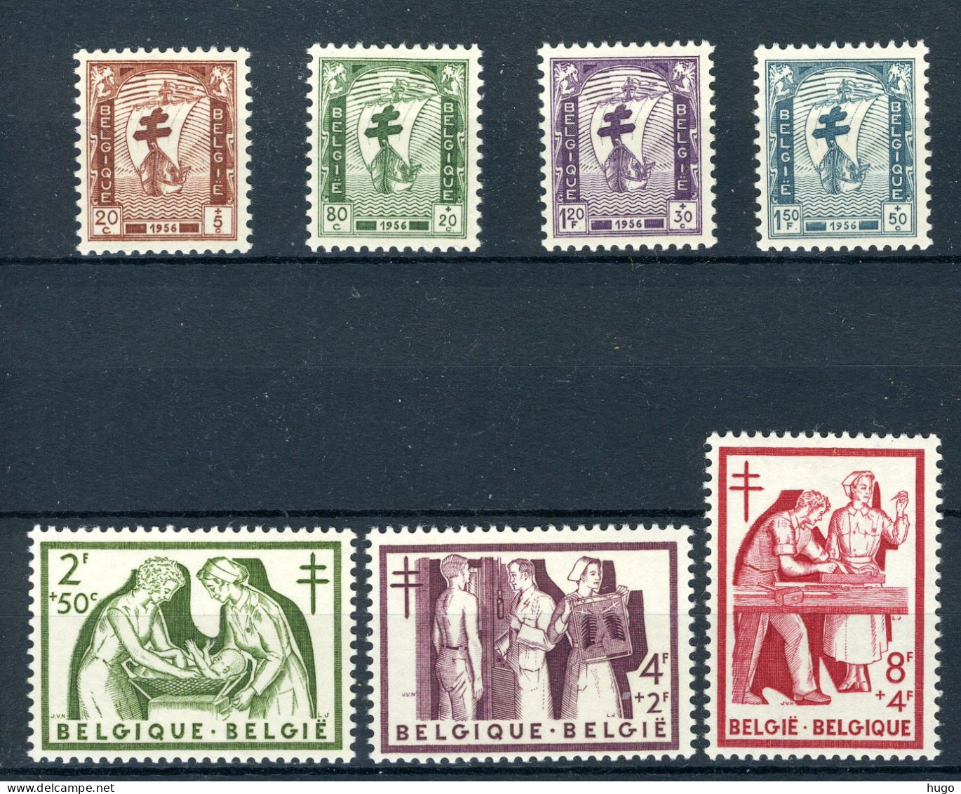 (B) 998/1004 MNH 1956 - Antiteringzegels. - 1 - Ungebraucht