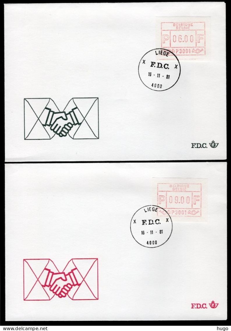 (B) ATM1 FDC Envelop 1981 - Set 6-9-14-59 BEF - 1 - Andere & Zonder Classificatie