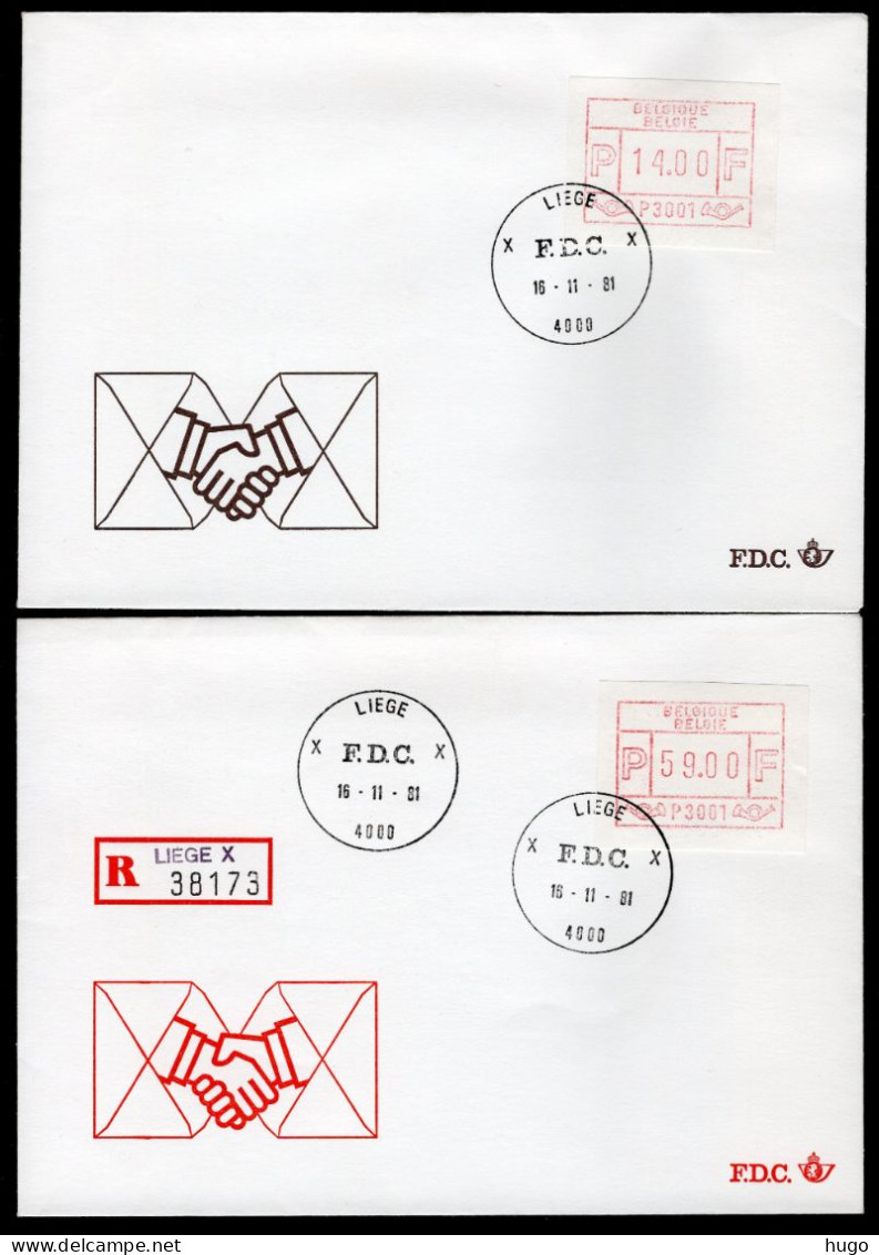 (B) ATM1 FDC Envelop 1981 - Set 6-9-14-59 BEF - 1 - Andere & Zonder Classificatie