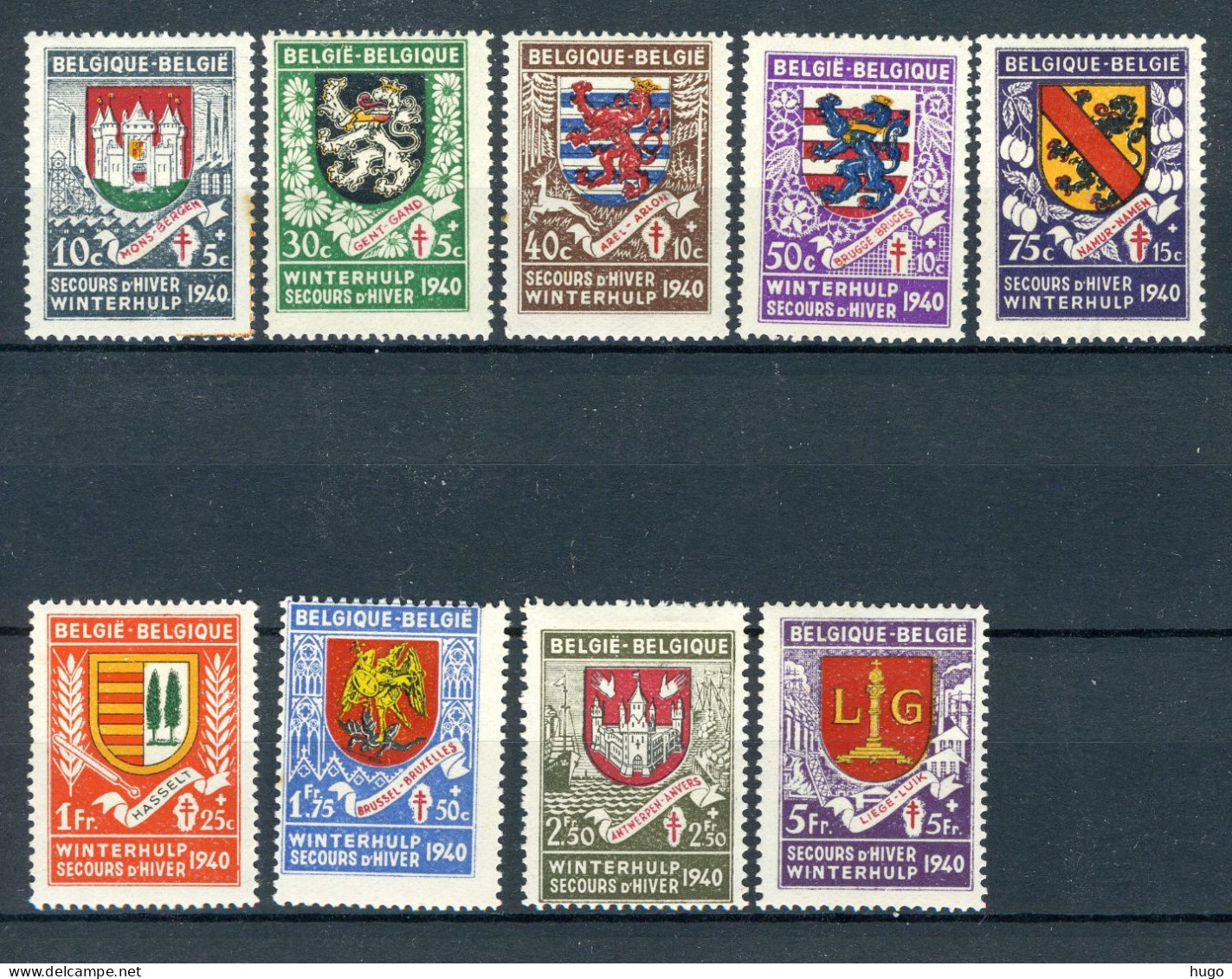 (B) 538/546 MH 1940 - Wapens Van De Provinciehoofdsteden. - Unused Stamps