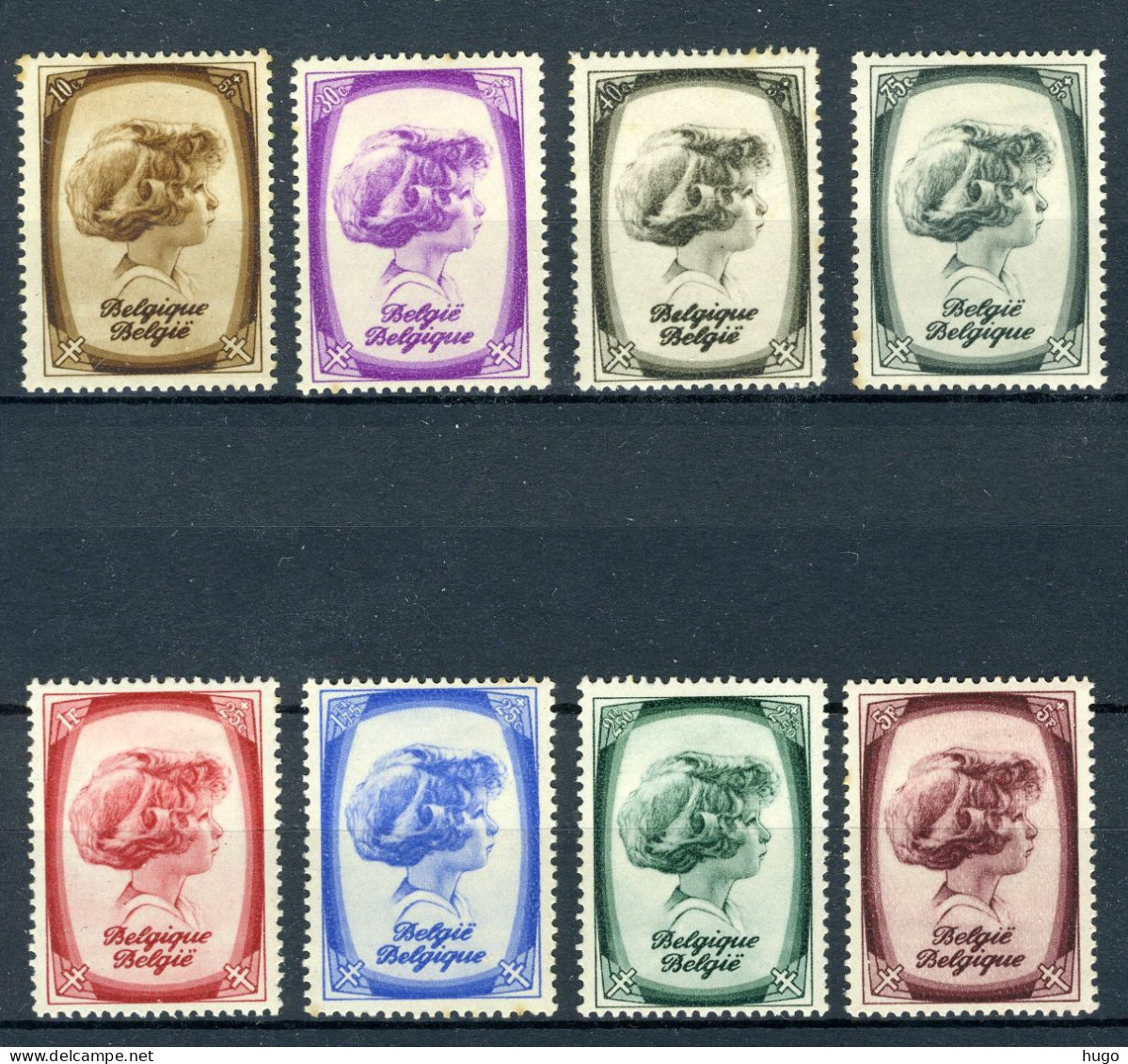 (B) 488/495 MH 1938 - Z.H. Prins Albert. - Unused Stamps