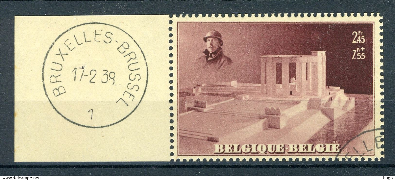 (B) 465a FDC 1938 - Gedenkteken Van Z.M. Koning Albert 1 In Nieuwpoort. - Ongebruikt