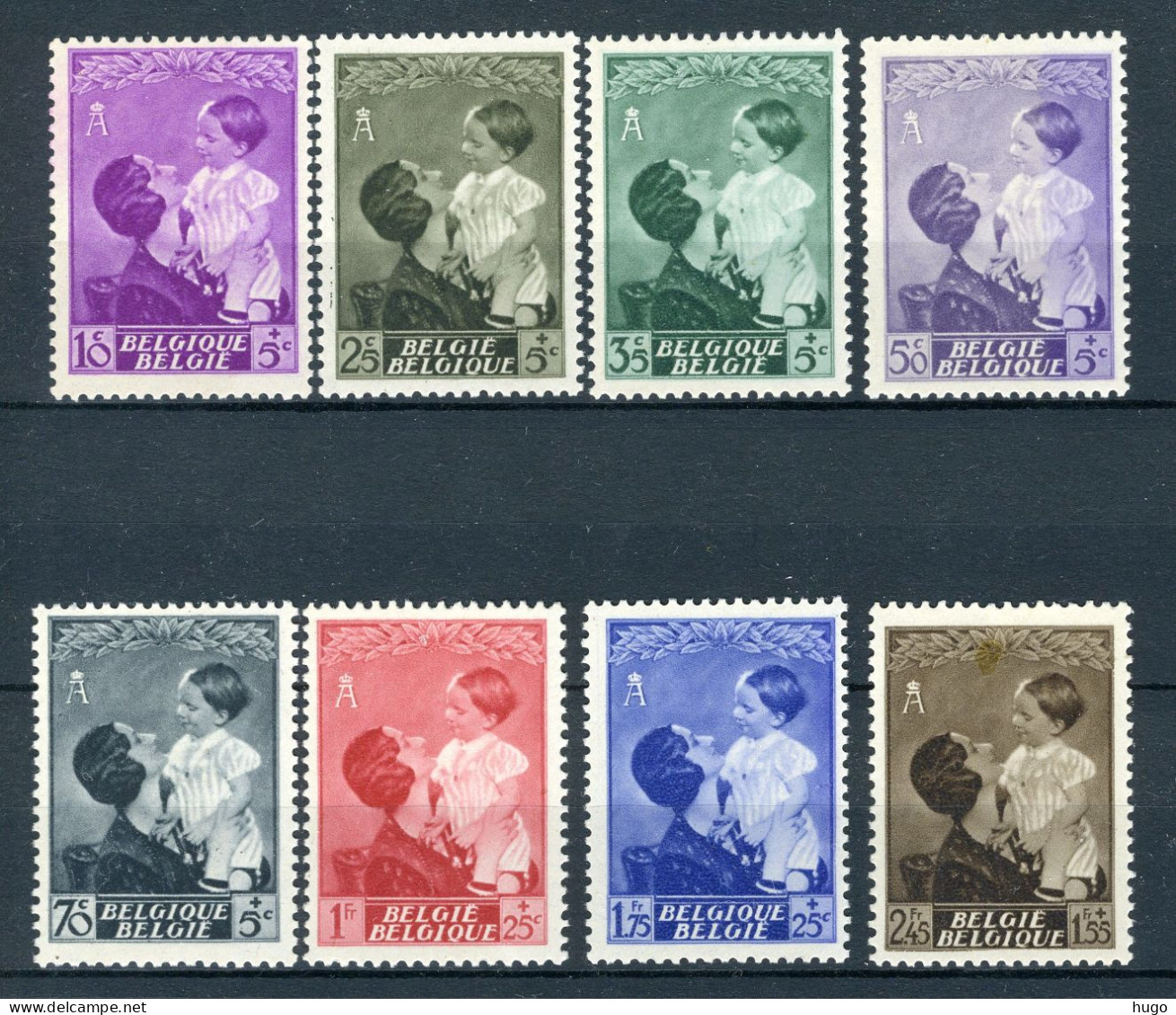 (B) 447/454 MNH 1937 - H.M. Koningin Astrid En Prins Boudewijn - Neufs