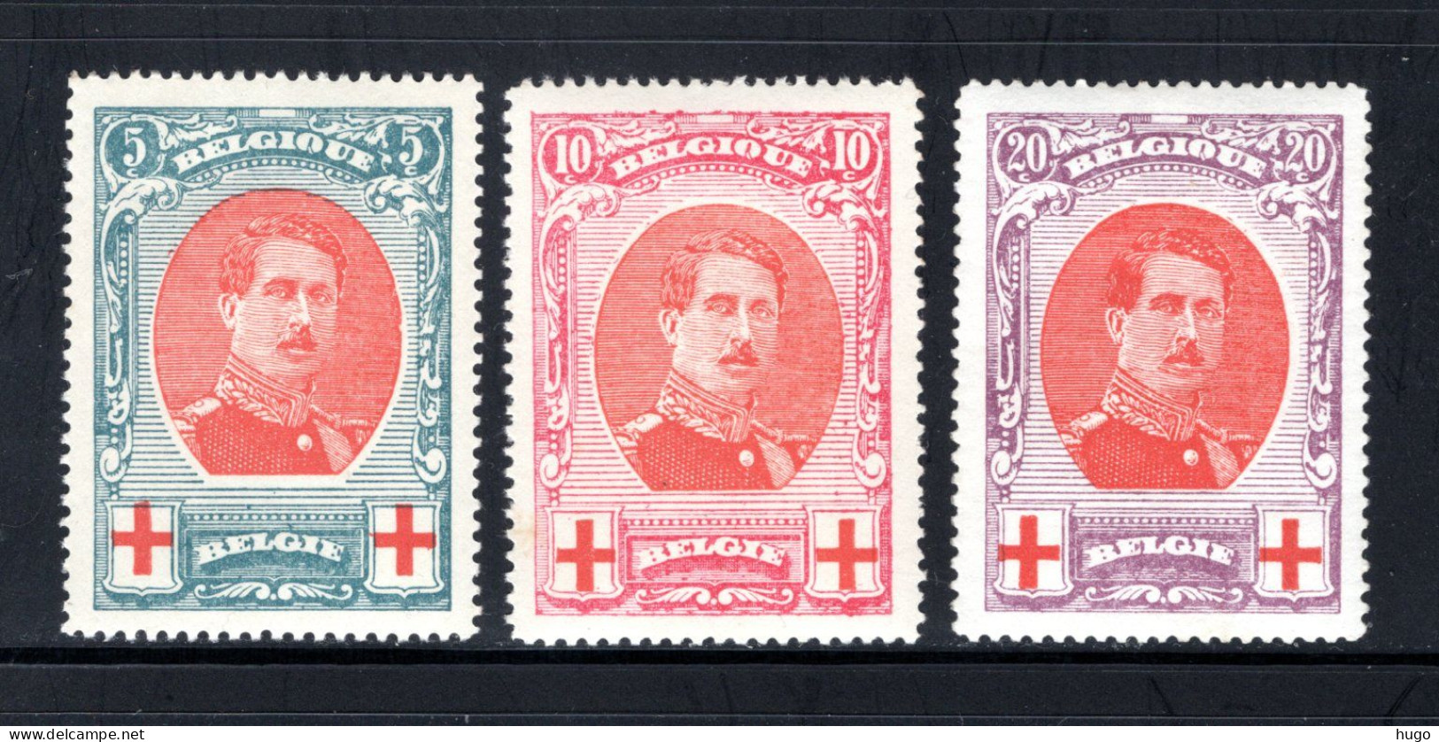 132/134 MNH 1915 - Z.M. Koning Albert 1 - 1914-1915 Croix-Rouge
