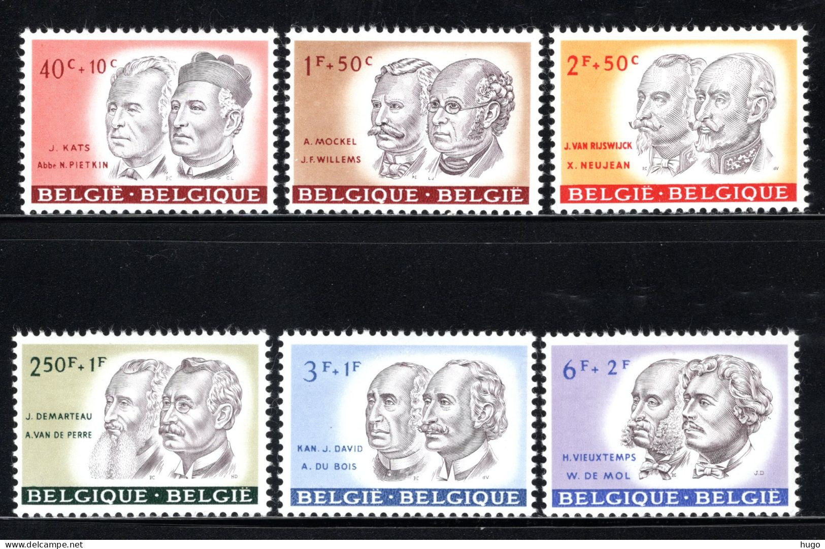 1176/1181 MNH 1961 - Belgische Personaliteiten. - Ungebraucht