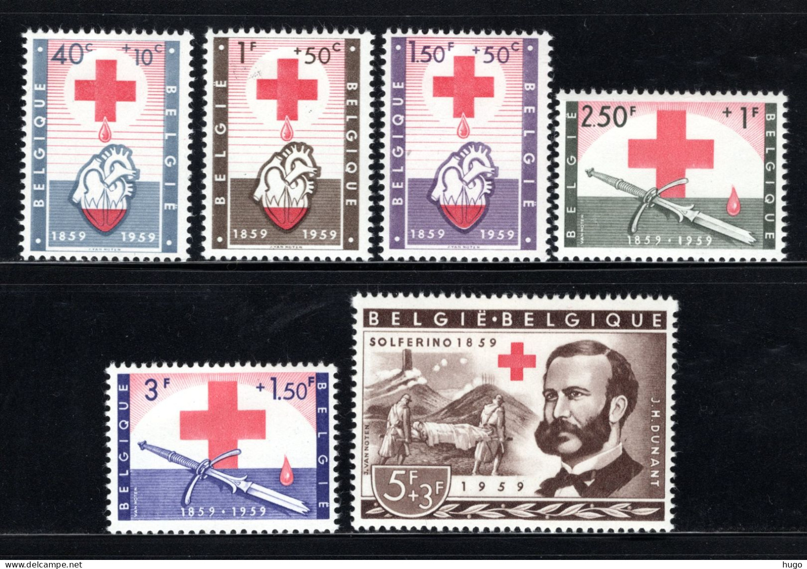 1096/1101 MNH 1959 - Ten Voordele Van Het Rode Kruis. - Ongebruikt