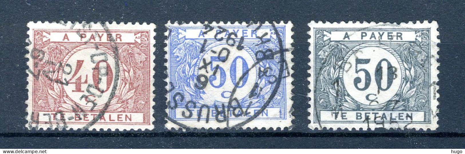 (B) TX37/39 Gestempeld 1922 - Dik Gekleurd Cijfer Op Witte Achtergrond  - Stamps