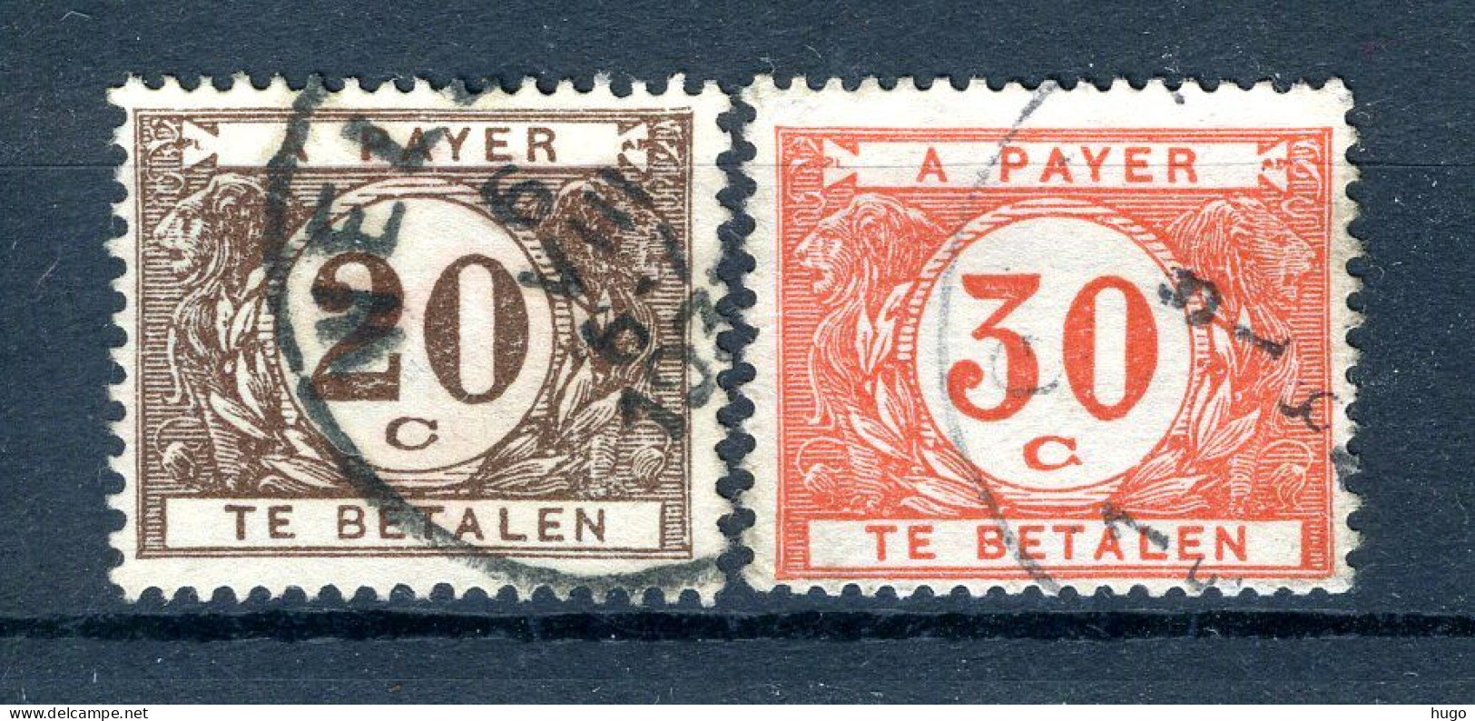 (B) TX34/35 Gestempeld 1922 - Dik Gekleurd Cijfer Op Witte Achtergrond - 7 - Stamps