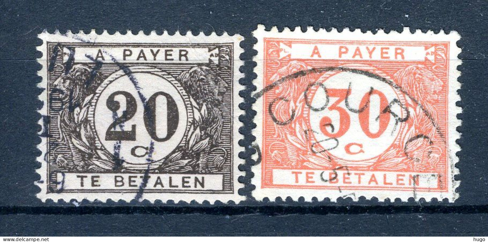 (B) TX34/35 Gestempeld 1922 - Dik Gekleurd Cijfer Op Witte Achtergrond - 5 - Timbres