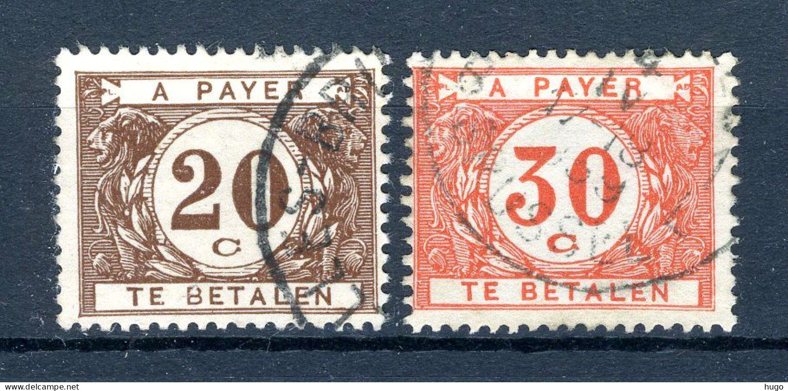 (B) TX34/35 Gestempeld 1922 - Dik Gekleurd Cijfer Op Witte Achtergrond - 4 - Postzegels