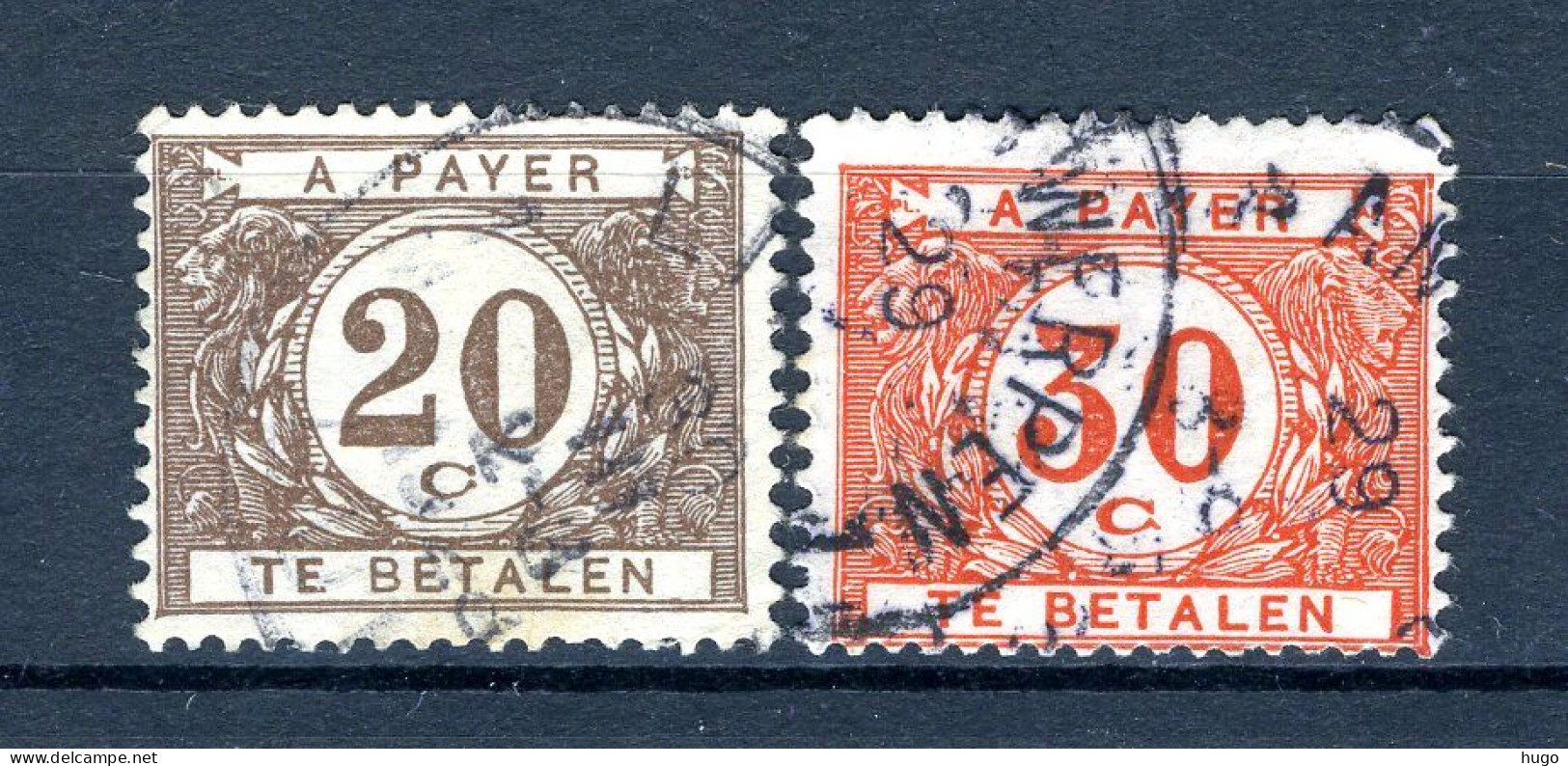 (B) TX34/35 Gestempeld 1922 - Dik Gekleurd Cijfer Op Witte Achtergrond - 10 - Stamps