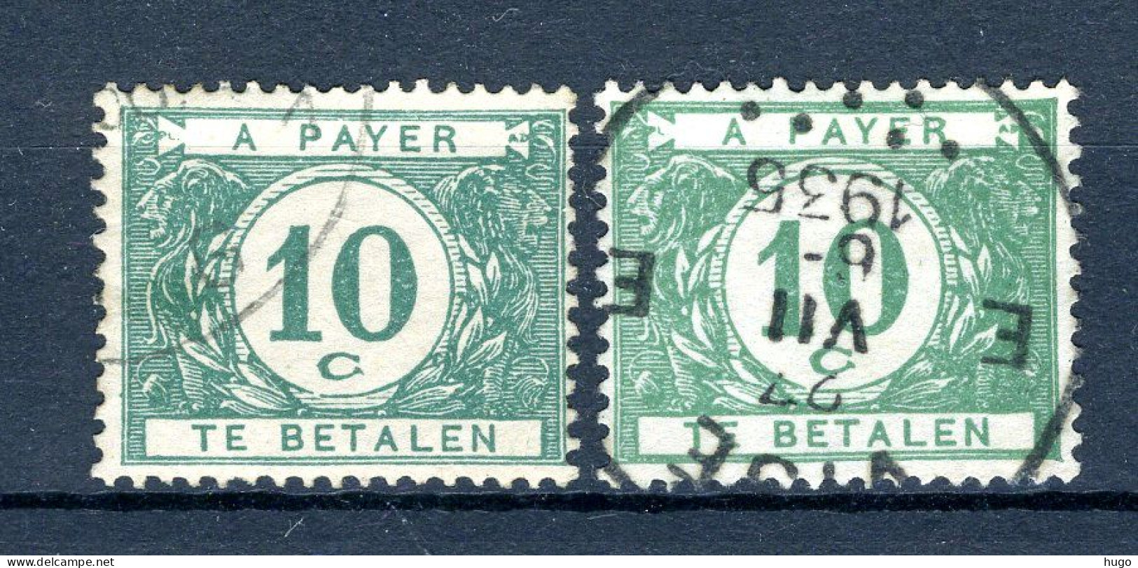 (B) TX33 Gestempeld 1922 - Dik Gekleurd Cijfer Op Witte Achtergrond (2 St.) - 2 - Postzegels