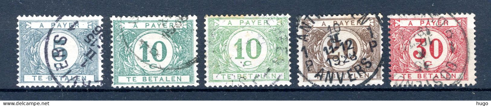 (B) TX32/35 Gestempeld 1922 - Dik Gekleurd Cijfer Op Witte Achtergrond - Stamps