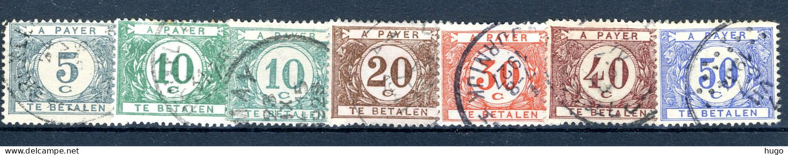 (B) TX32/38 Gestempeld 1922 - Dik Gekleurd Cijfer Op Witte Achtergrond - Stamps