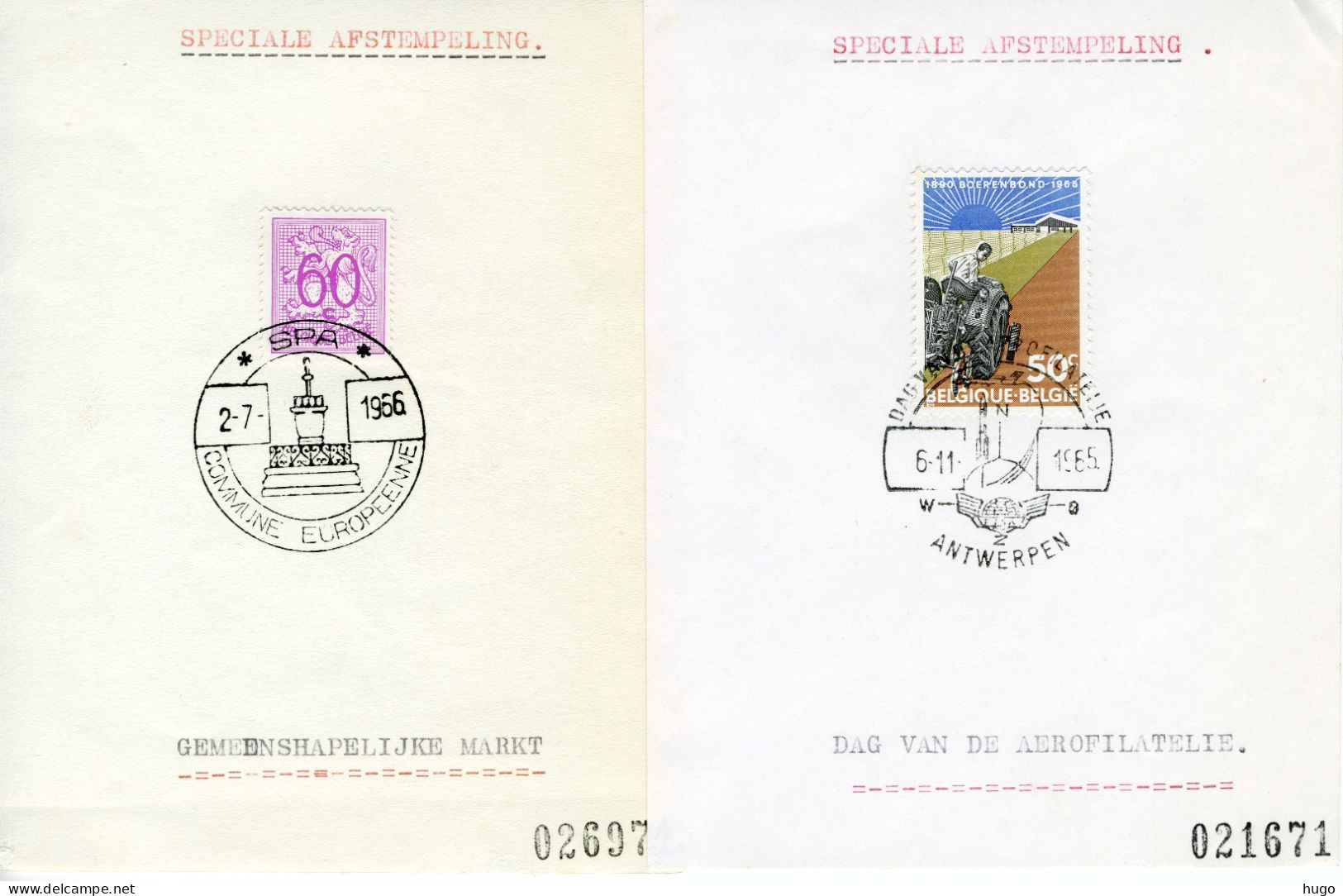 (B) Verschillende Afstempelingen 1964-1967 - Covers & Documents