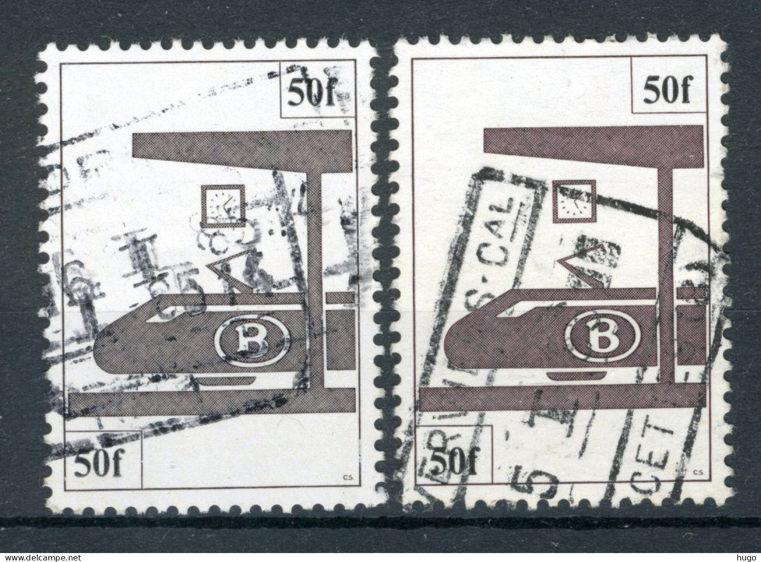 (B) TR457 Gestempeld 1982 - Pictogram Station (2 Stuks) - Usados