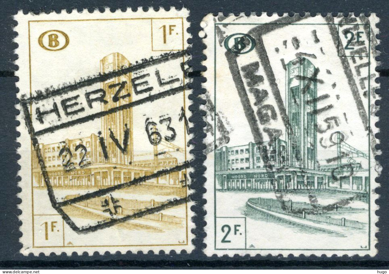 (B) TR336/337 Gestempeld 1953 - Noord Zuid Verbinding Brussel - 1 - Used