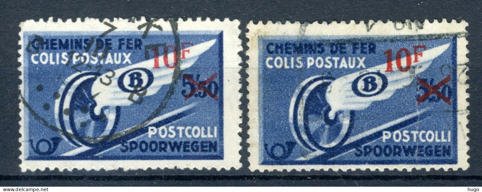(B) TR292 Gestempeld 1946 - Gevleugeld Wiel Met Rode Opdruk (2 Stuks) - 4 - Afgestempeld
