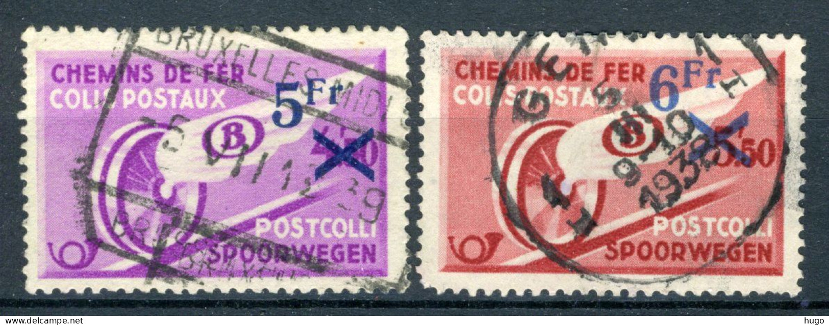 (B) TR203/204 Gestempeld 1938 - Postpakketzegels Gevleugeld Wiel - Oblitérés