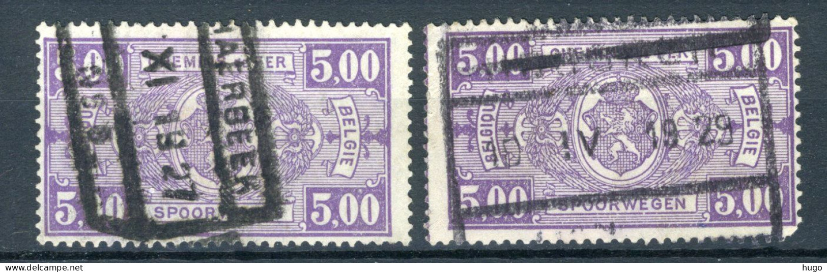 (B) TR157 Gestempeld 1923 - Rijkswapen (2 Stuks) - 1 - Used