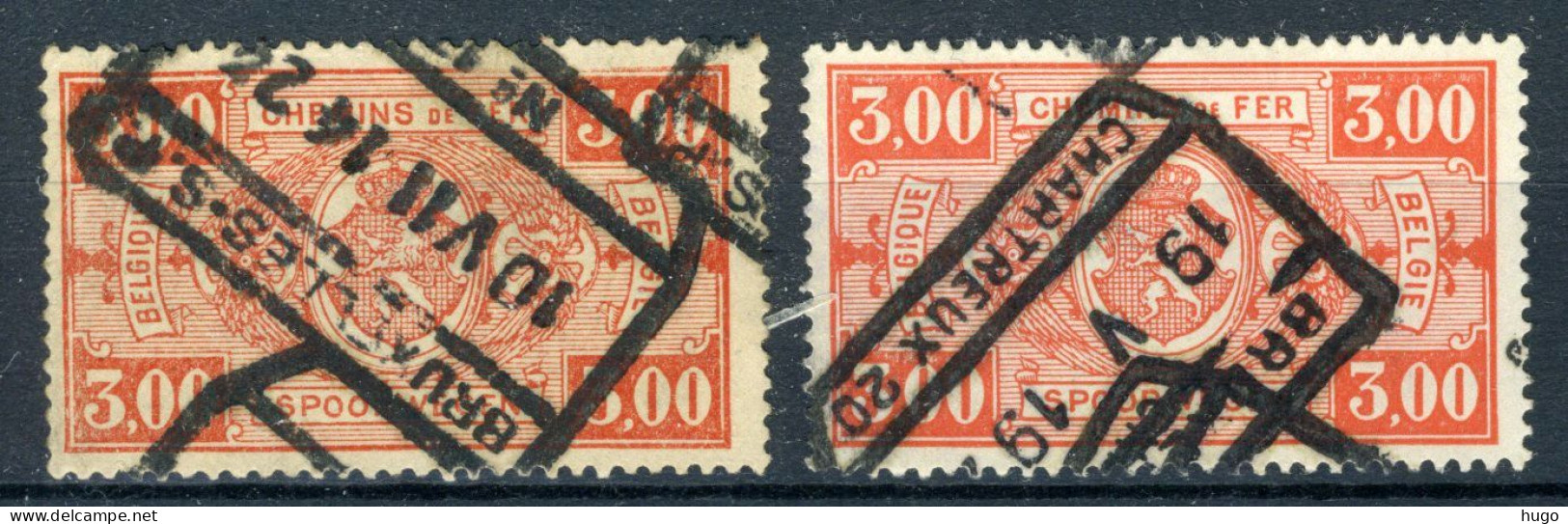 (B) TR154 Gestempeld 1923 - Rijkswapen (2 Stuks) - 4 - Used