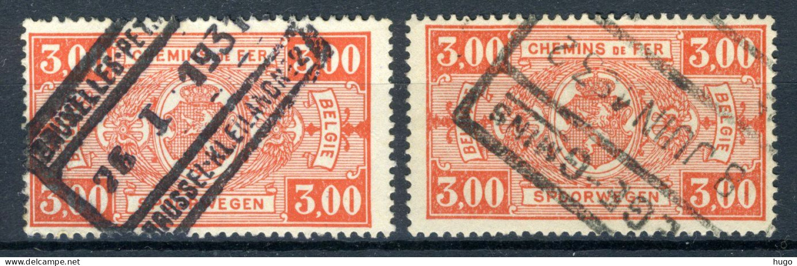 (B) TR154 Gestempeld 1923 - Rijkswapen (2 Stuks) - 1 - Usados