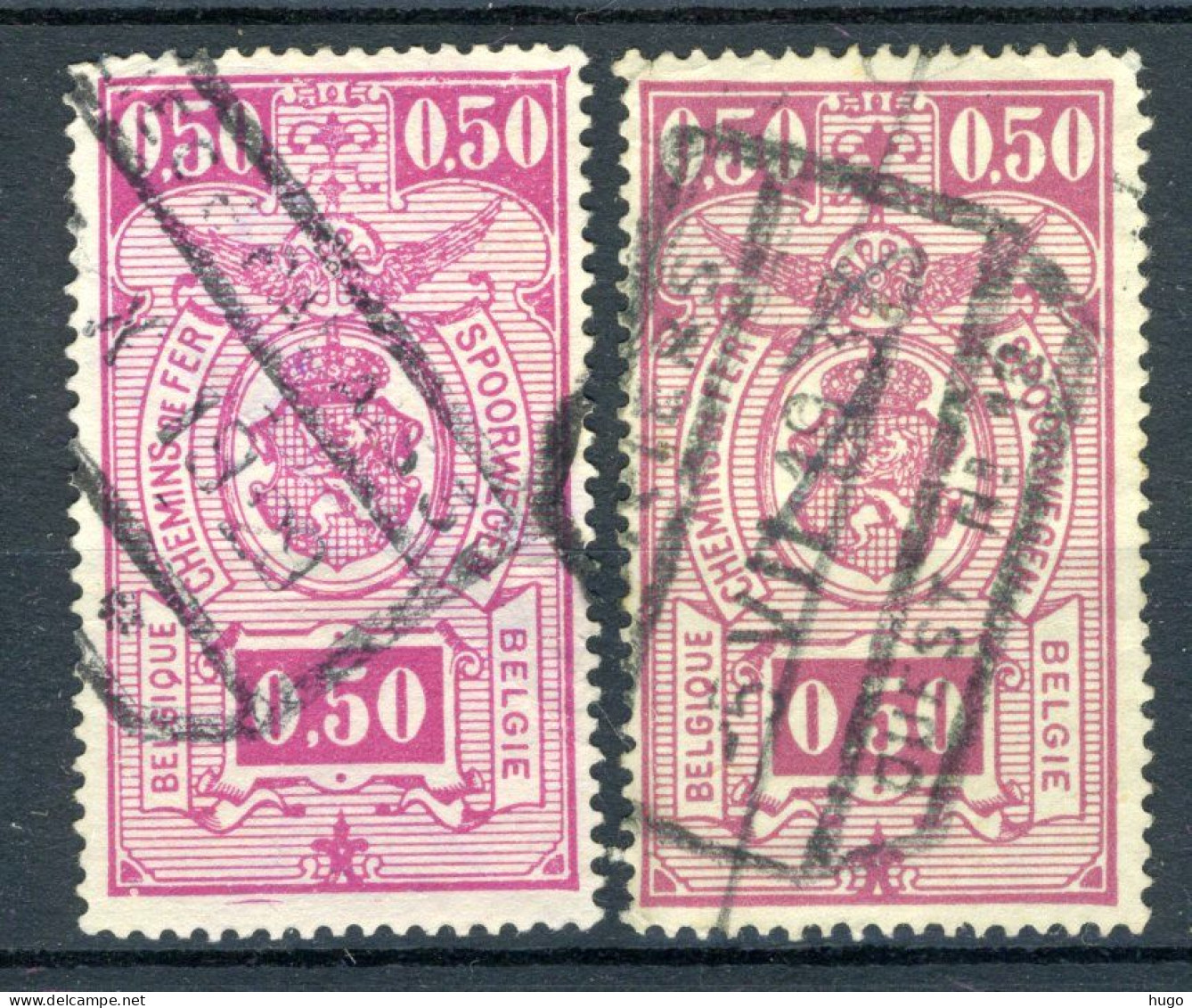 (B) TR141 Gestempeld 1923 - Rijkswapen (2 Stuks) - Gebraucht