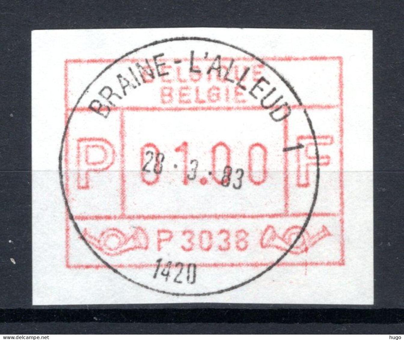 ATM 38A FDC 1983 Type II - Braine-l'Alleud 1 - Neufs