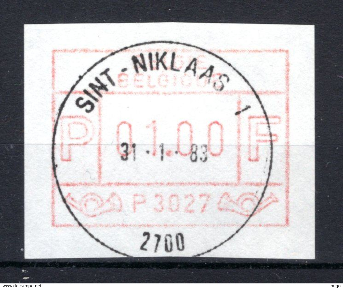 ATM 27A FDC 1983 Type II - Sint-Niklaas 1 - Mint