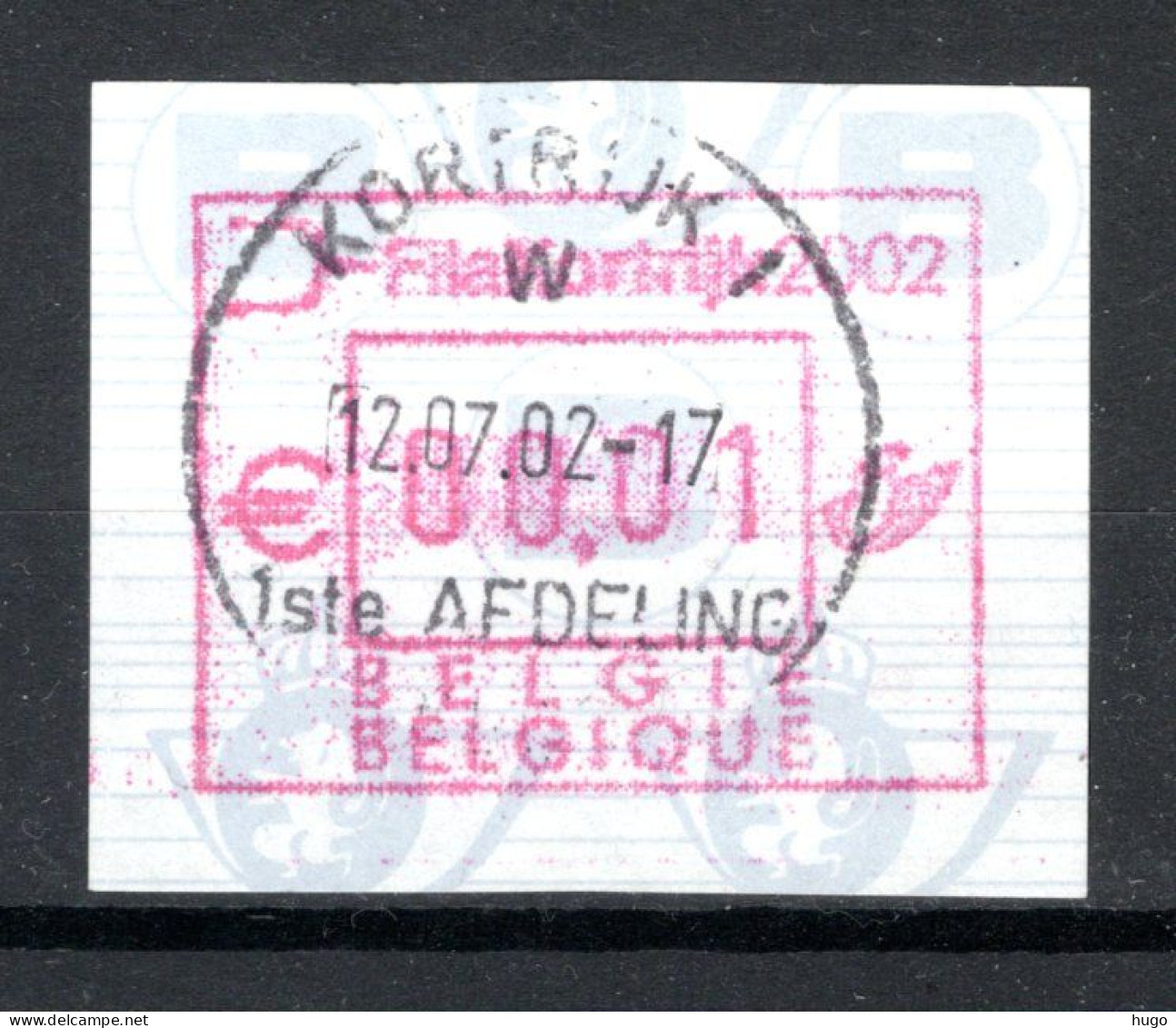 ATM 108A FDC 2002 - Fila Kortrijk  - Postfris
