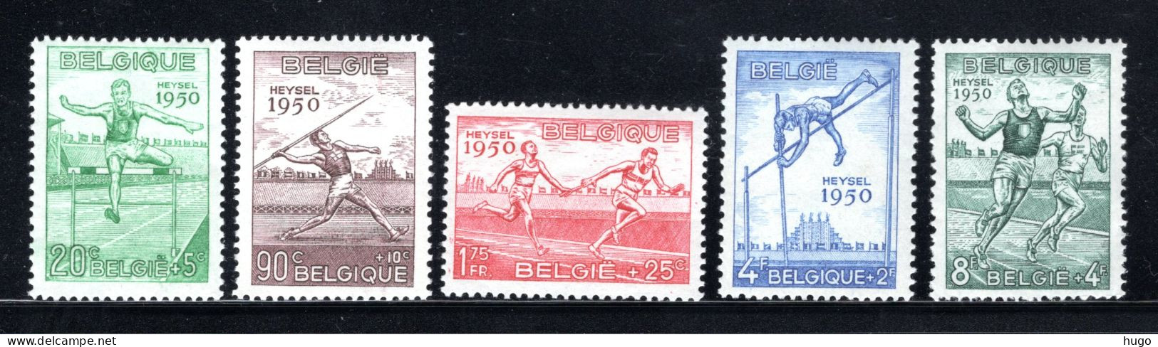 827/831 MNH 1950 - Europese Atletiekkampioenschappen In Het Heyzelstadion. - Unused Stamps