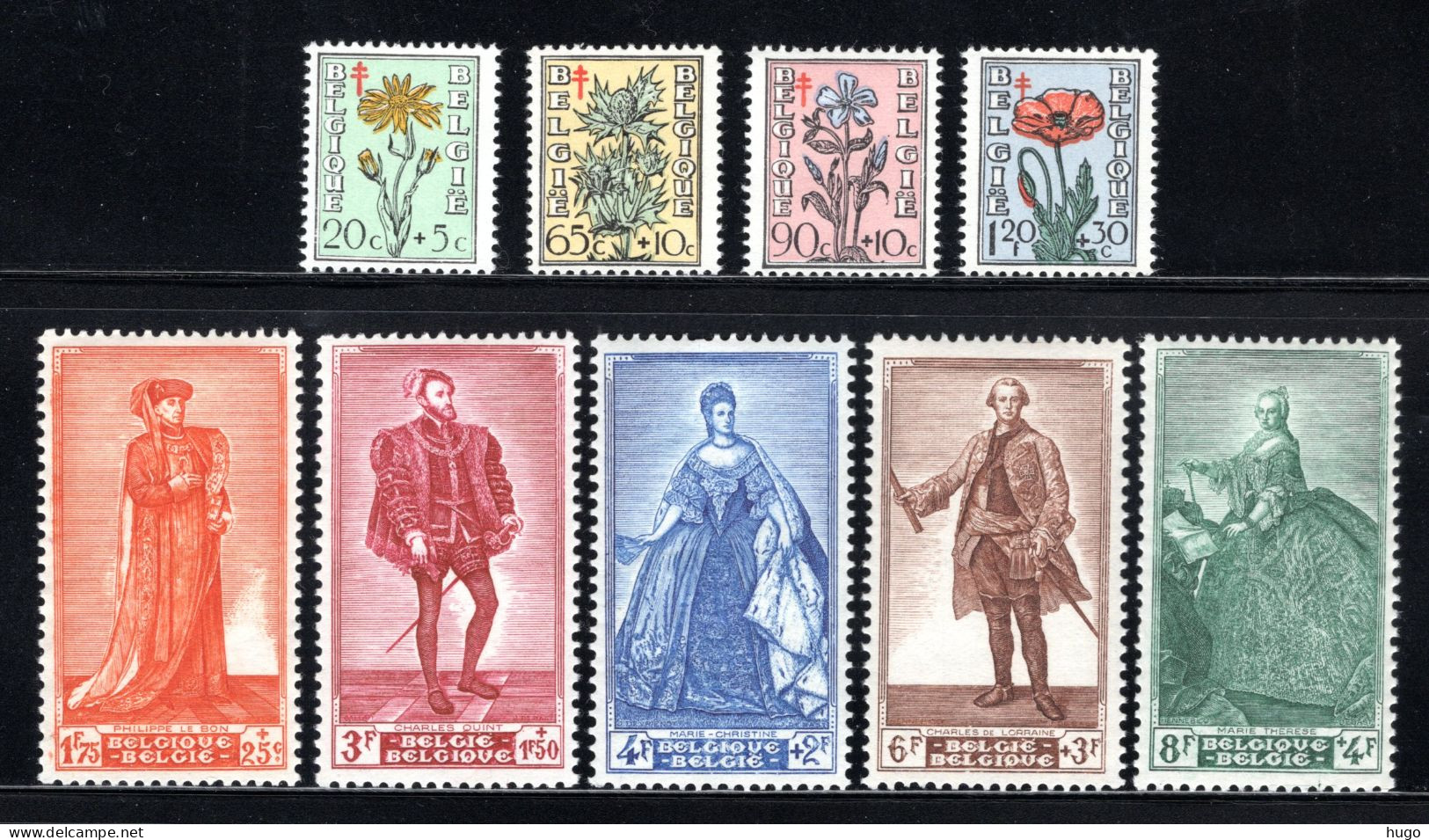 814/822 MNH 1949 - Antiteringzegels. - Neufs