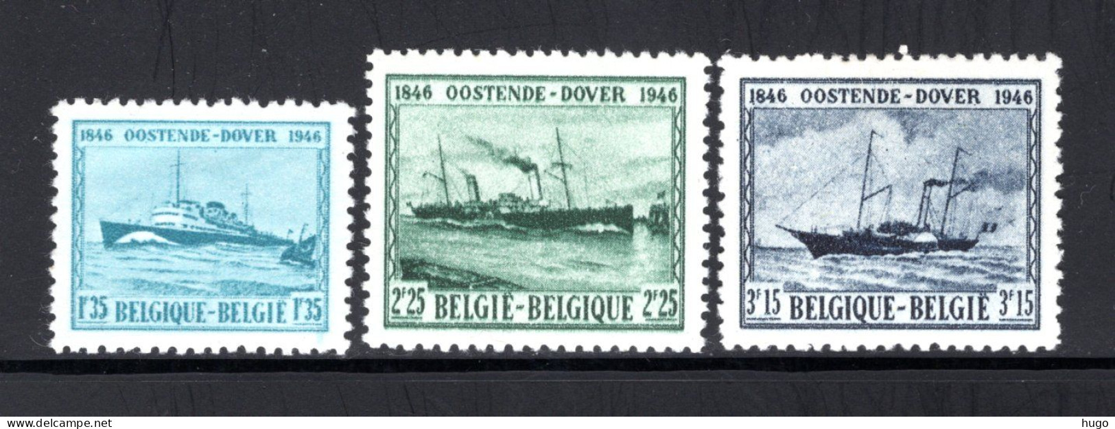 725/727 MNH 1946 - Eeuwfeest Van De Maildienst Oostende Dover. - Ungebraucht