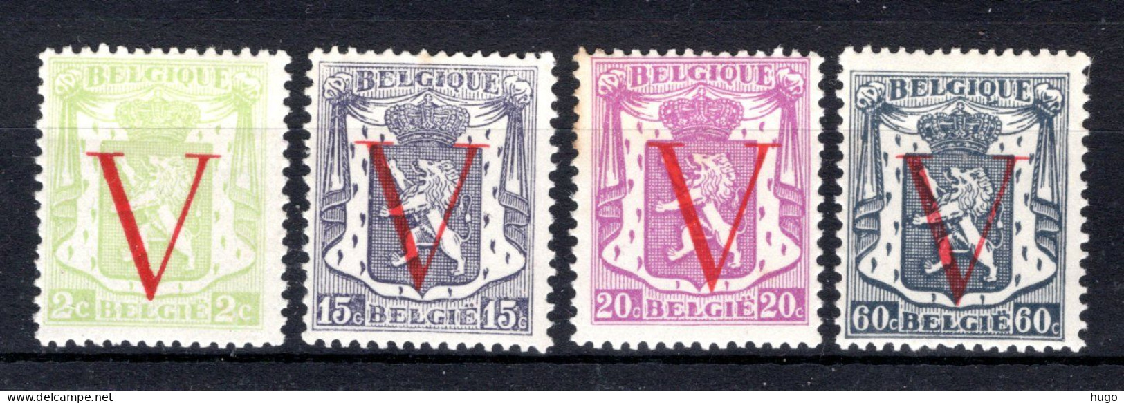 670/673 MNH** 1944 - Bevrijding, Klein Staatswapen Met Rode Opdruk V - Ongebruikt