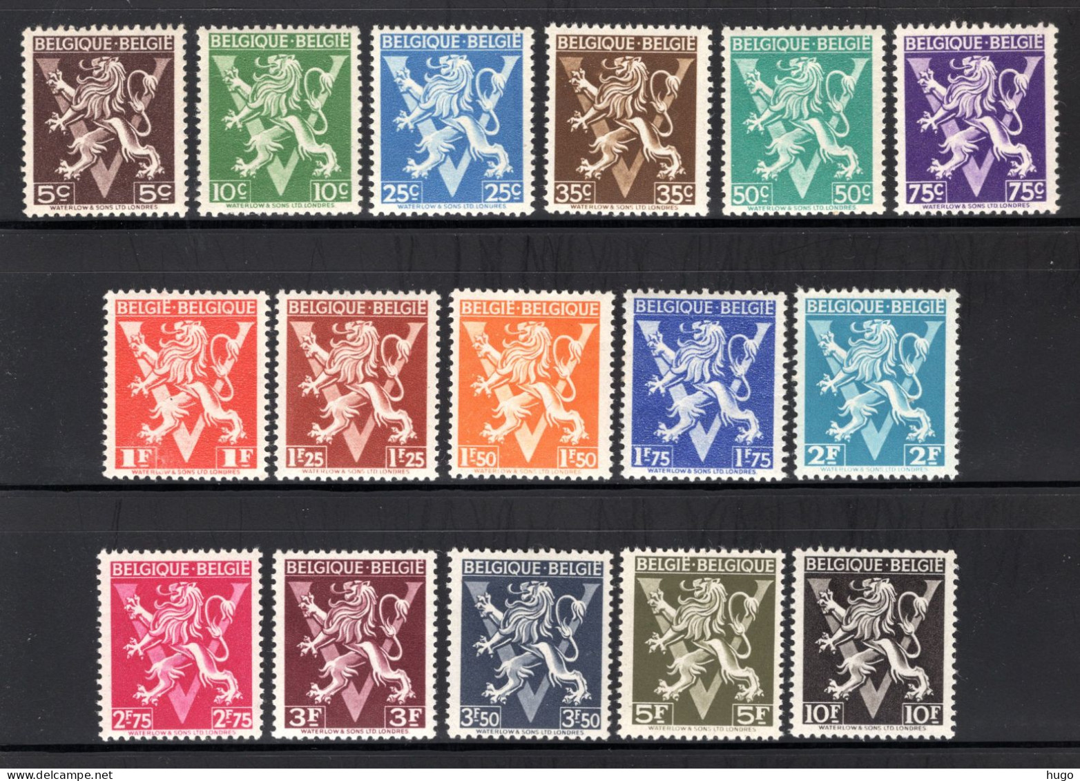 674/689 MNH 1944 - Heraldieke Leeuw Met Grote V. - Neufs