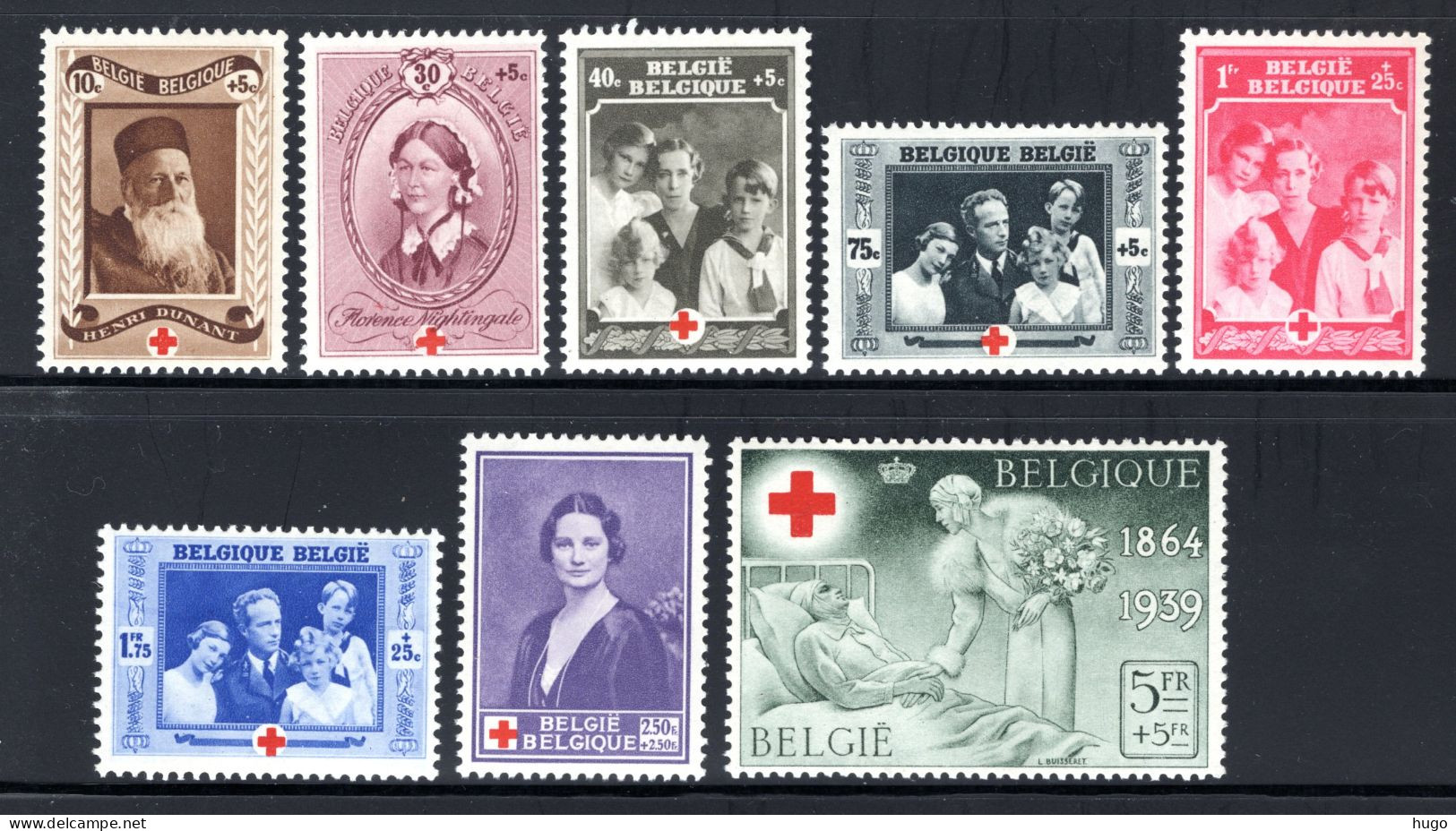 496/503 MNH 1939 - Belgische Rode Kruis.  - Unused Stamps