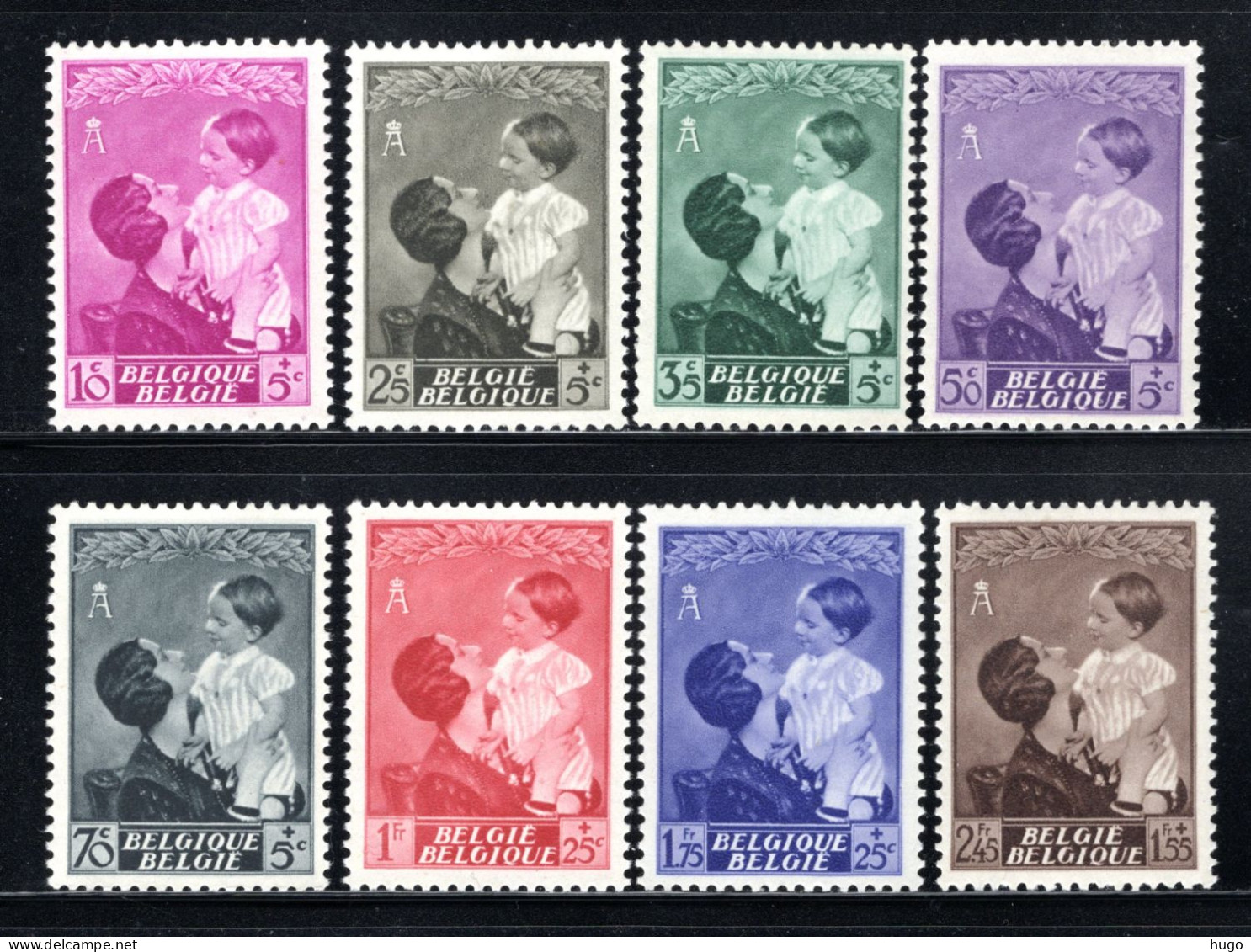 447/454 MNH 1937 - H.M. Koningin Astrid En Prins Boudewijn - Neufs