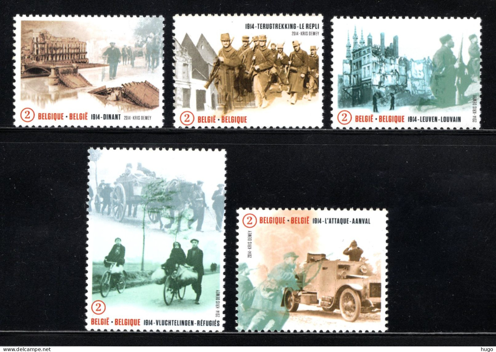 4447/4451 MNH 2014 - De Grote Oorlog - Unused Stamps
