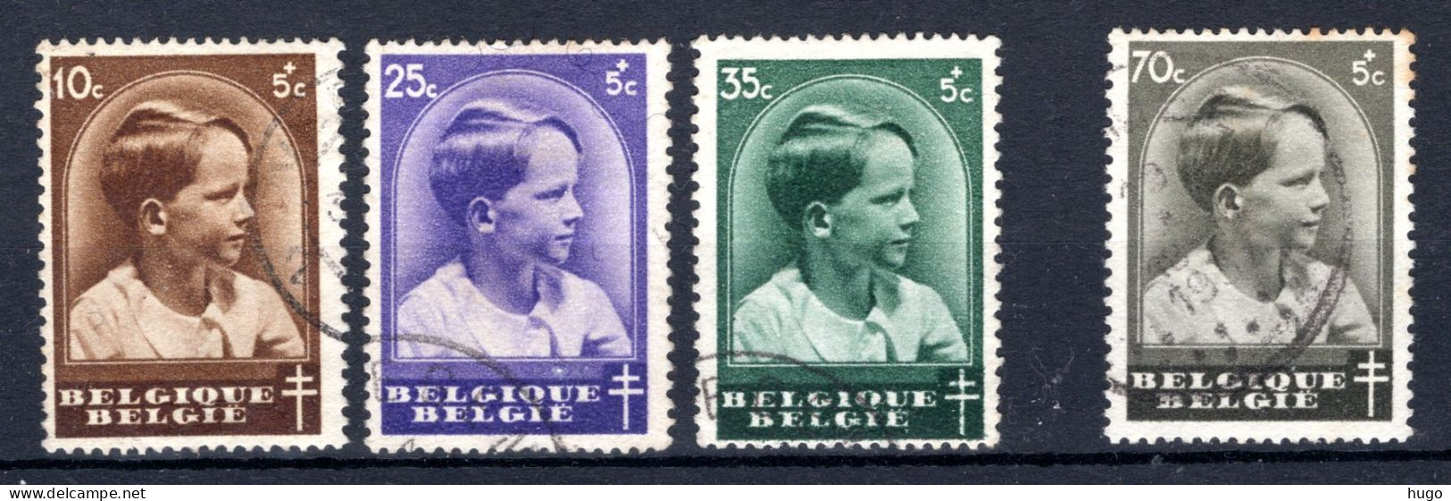 438/440-442° Gestempeld 1936 - Prins Boudewijn - Oblitérés