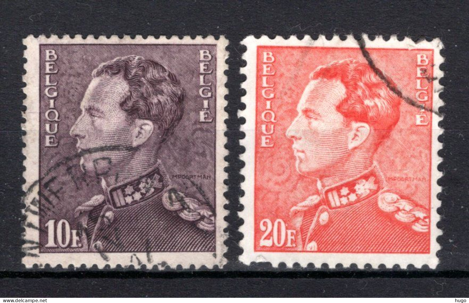 434/435° Gestempeld 1936 - Koning Leopold 3 - 1936-51 Poortman