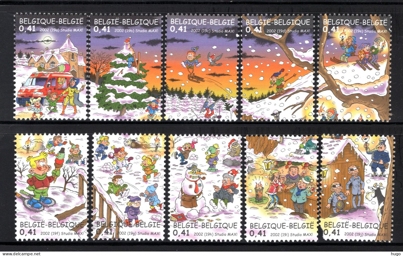 3101/3110 MNH 2002 - Kerstmis. - Neufs