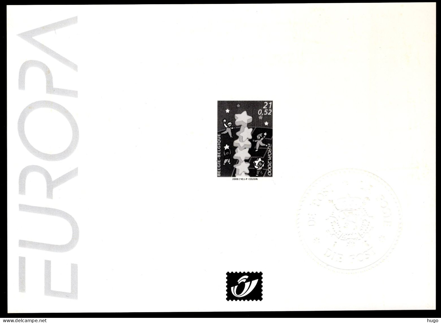 Zwart Wit Velletje 2000 - Europa De Opbouw Van Europa 2922 - Schwarz-weiß Kleinbögen [ZN & GC]