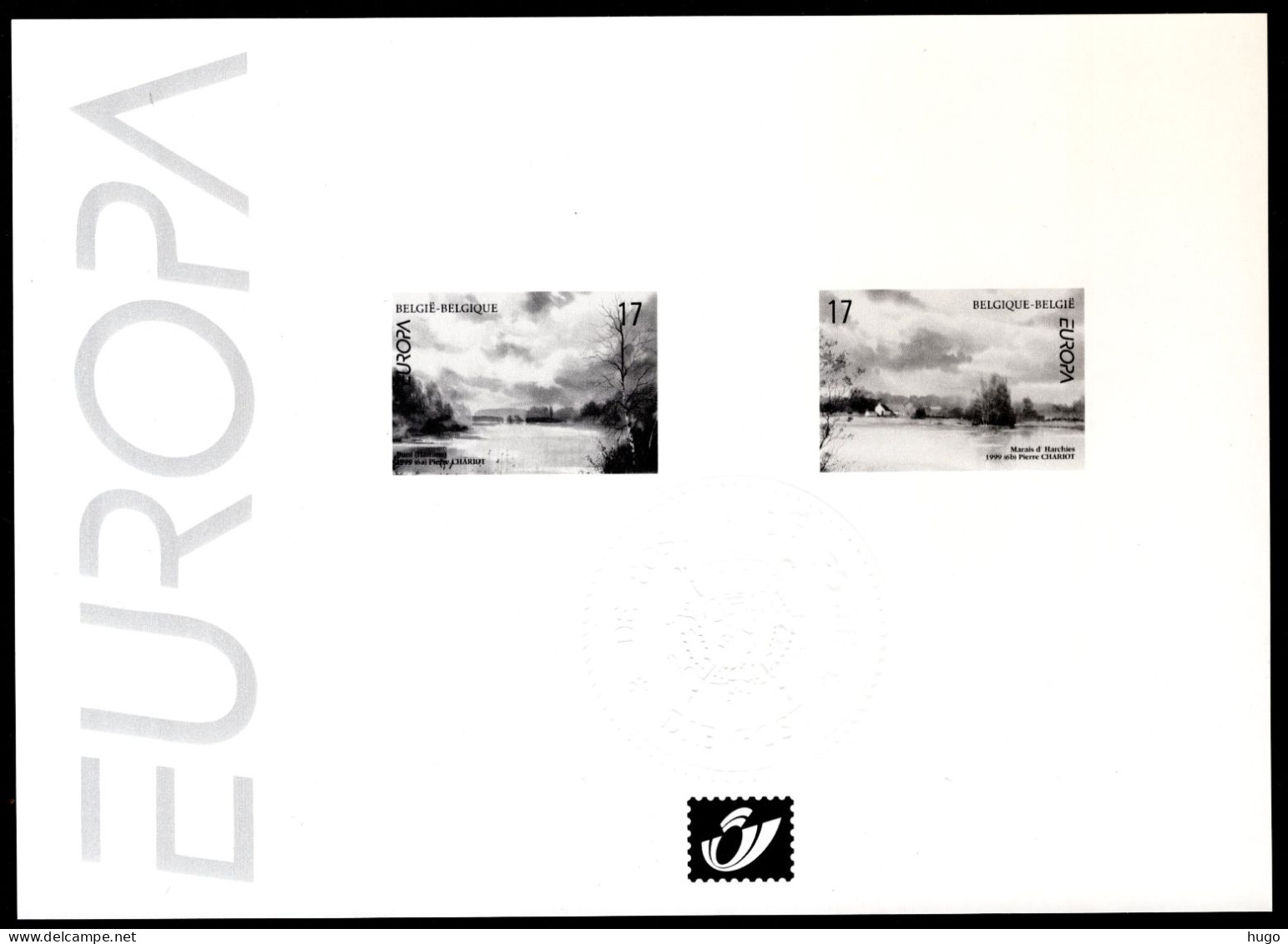 Zwart Wit Velletje 1999 - Europa Natuurreservaten 2815/2816 -1 - B&W Sheetlets, Courtesu Of The Post  [ZN & GC]